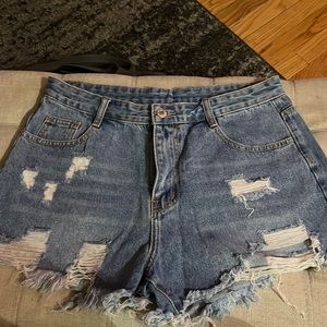 High Rise Jean Shorts.